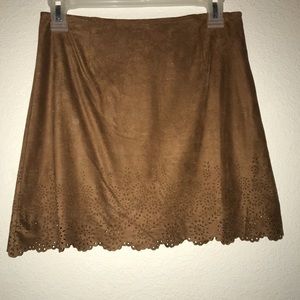 Suede skirt